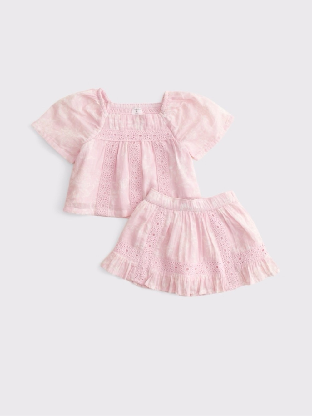 abercrombie kids Pink Eyelet Two-Piece Set